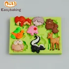 8 вариаций, различные животные, силиконовые формы, форма для сквиррЕжиколень, инструменты для торта, сахарная выпечка, форма для кексов