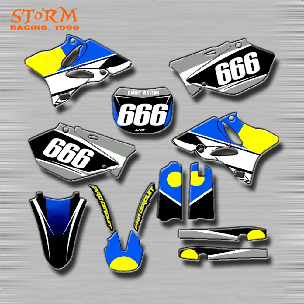 

Motorcycle Decals Graphics Motorbike Customize Stickers Kits For YAMAHA YZ125 YZ250 YZ250F YZF250 WR TTR 125-450 Dirt Bike