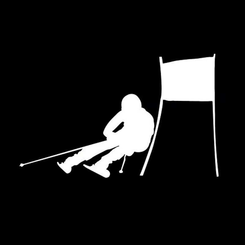 16 1 см * 10 креативное лыжника силуэт Спортивная виниловая наклейка автомобиля