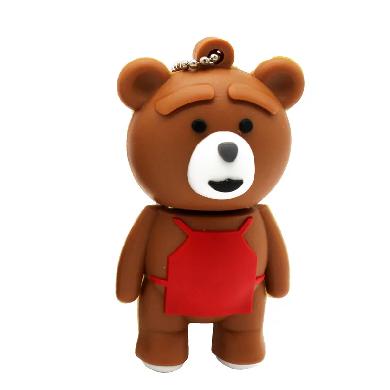 Red TEXT ME милый картонный медведь модель usb флэш-накопитель 4 ГБ 8 ГБ 16 ГБ 32 ГБ 64 ГБ флешка, подарок usb 2,0 - Цвет: Red