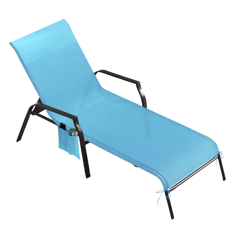 sky blue 214,5*75 см праздничный пляжный чехол для кресла для отдыха, полотенце, летняя классная кровать, пляжное полотенце для сада, шезлонг, коврик на стул с большим карманом - Цвет: sky blue