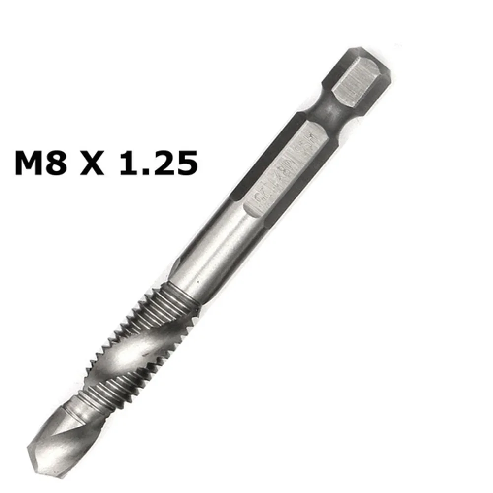 6 шт./компл. M3-M10 композитный коснитесь сверла по металлу резьба спирали круглым нажмите 1/4 ''hex HSS, шестигранная ручка составной кран сверло s
