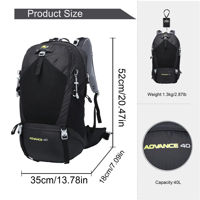 40L NEVO RHINO, водонепроницаемый мужской рюкзак, унисекс, дорожная сумка, походный, для альпинизма, альпинизма, кемпинга, рюкзак для мужчин