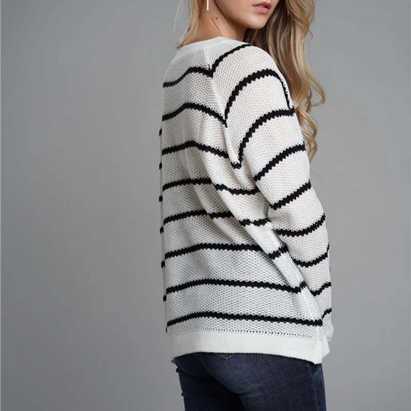 Новая мода 2018 Для женщин трикотаж совок шеи боковые молнии Украшенные свободные