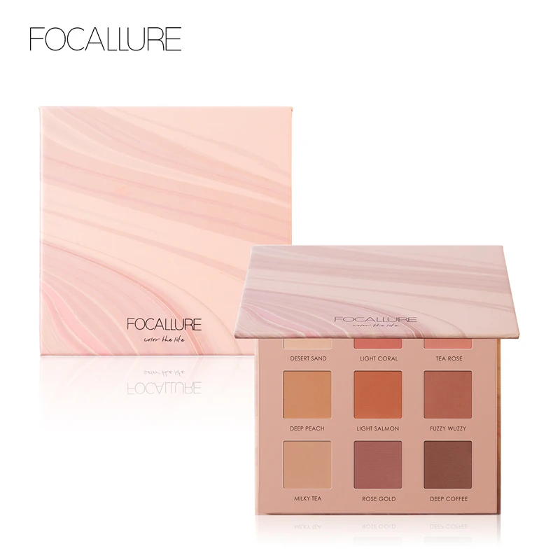 FOCALLURE очаровательные тени для век, 9 цветов, палитра для макияжа, матовая Мерцающая пигментированная палитра теней для век