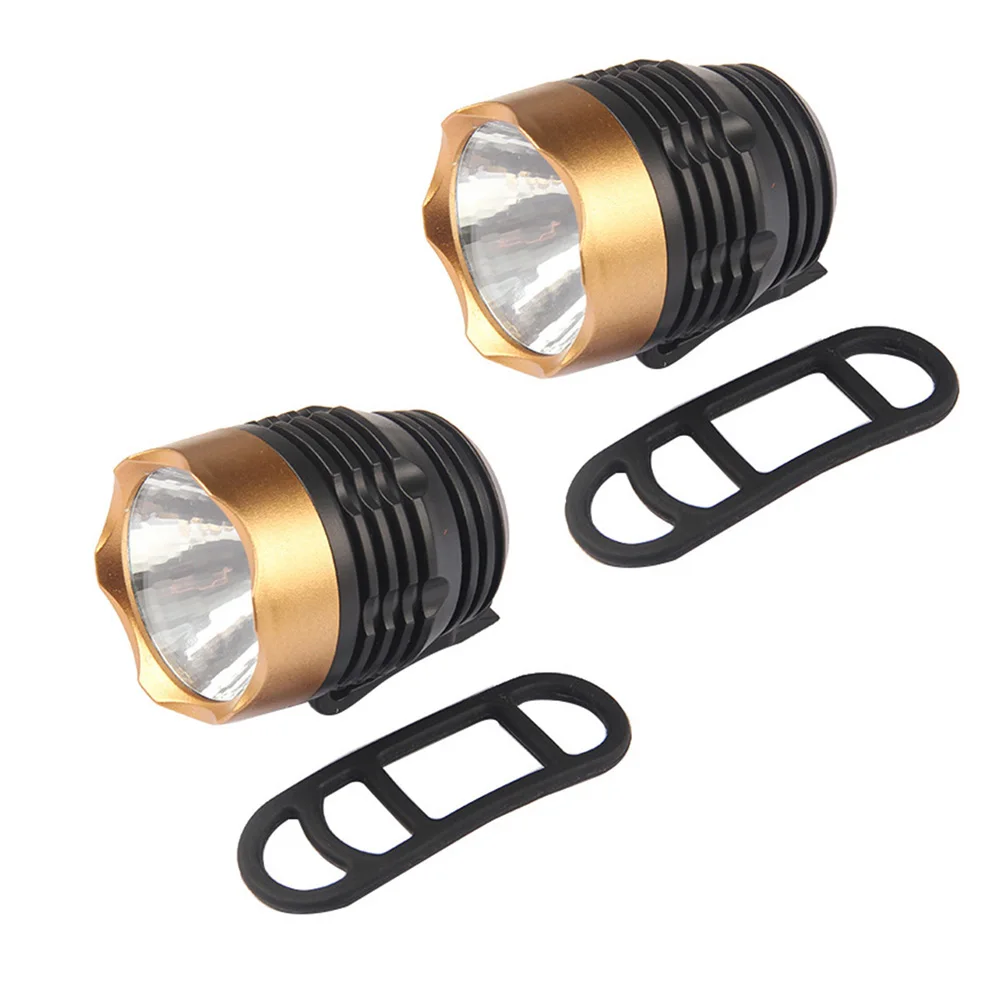 2pcs Gold Мини супер светодиодный Яркий велосипедный светильник 3 светильник ing mode 4 цвета налобный фонарь Водонепроницаемый вспышка передняя лампа велосипедный светильник ing - Цвет: 2pcs Gold