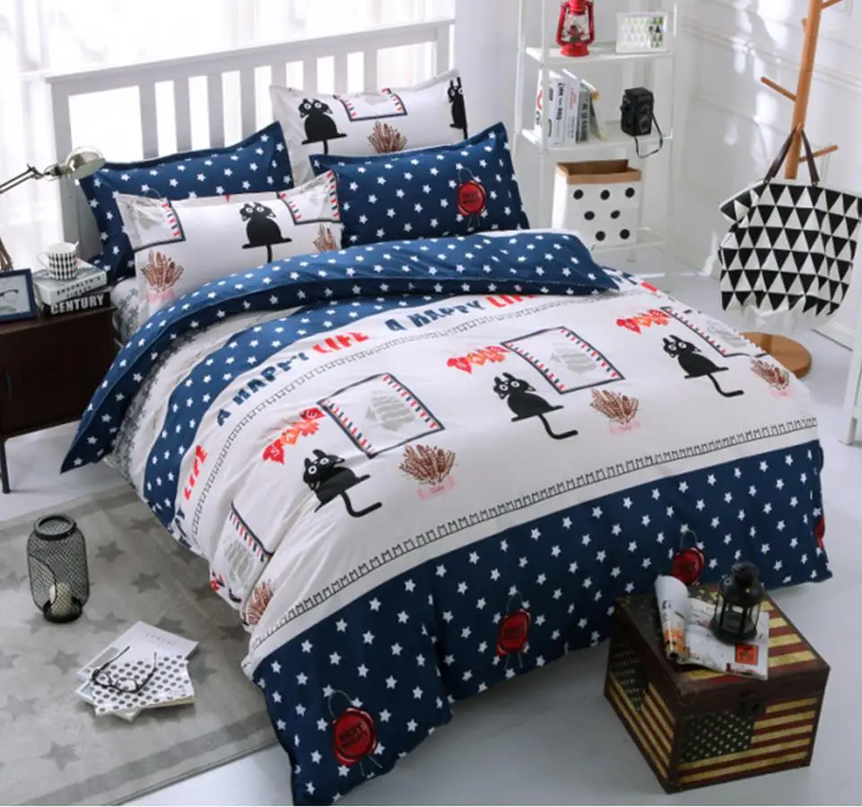 2017 Бесплатная доставка 3 шт 4 четыре мультфильм лист постельные принадлежности