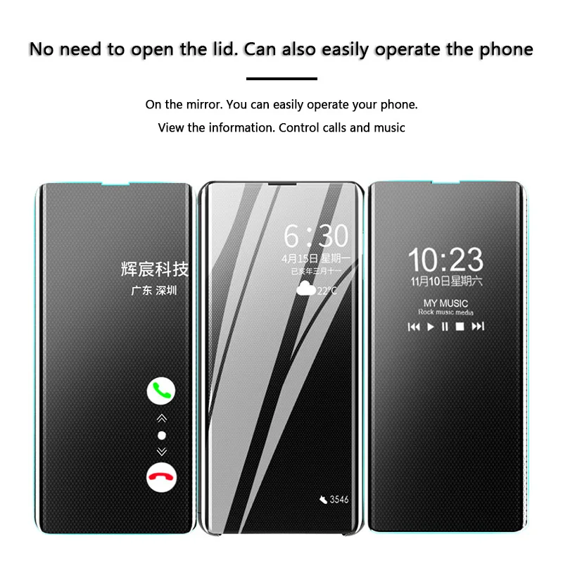 Чехол для huawei mate 20 Lite, умный зеркальный чехол с откидным окном, противоударный чехол для huawei P30 Lite Pro huawei mate 20 Lite Pro, чехол