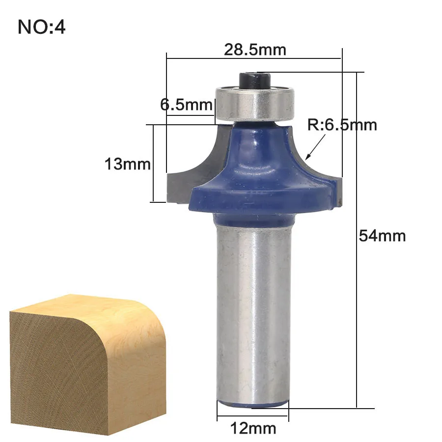 1/4 &quotРадиус Круглый по краю борта формирующий фрезу бит 12&quot хвостовик|router bit|router