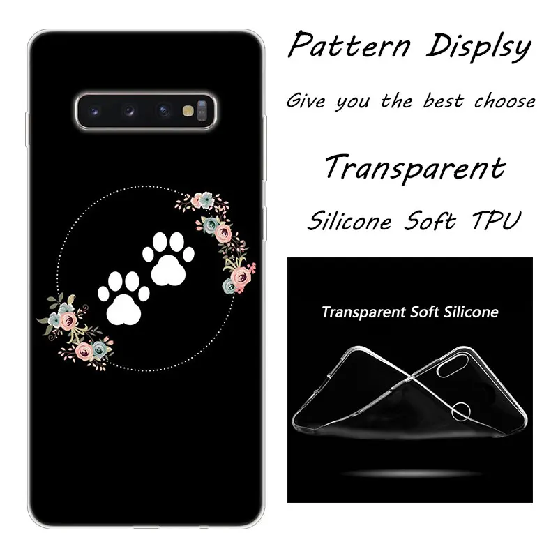 Мягкий силиконовый чехол Best friends Dog paw для samsung Galaxy S10 S9 S8 Plus S7 Edge A6 A8 Plus A7 A9 A5 Модный чехол
