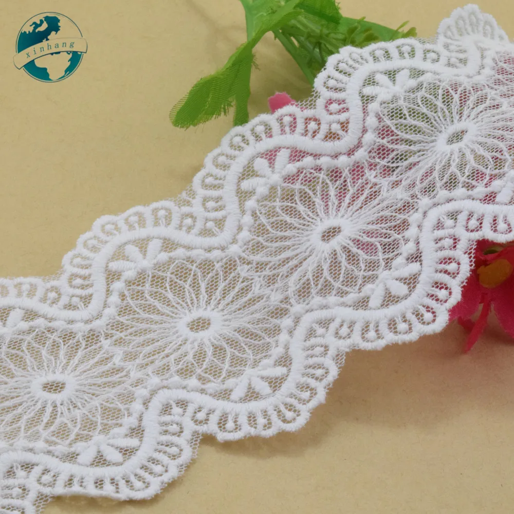7 5 см шириной хлопок вышитый кружевной край шитье гипюровые ленты отделка