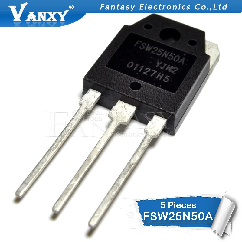 5 шт. FSW25N50A TO 3P FSW25N50 TO3P 25N50 25N50A 500V 25A|Интегральные схемы| |