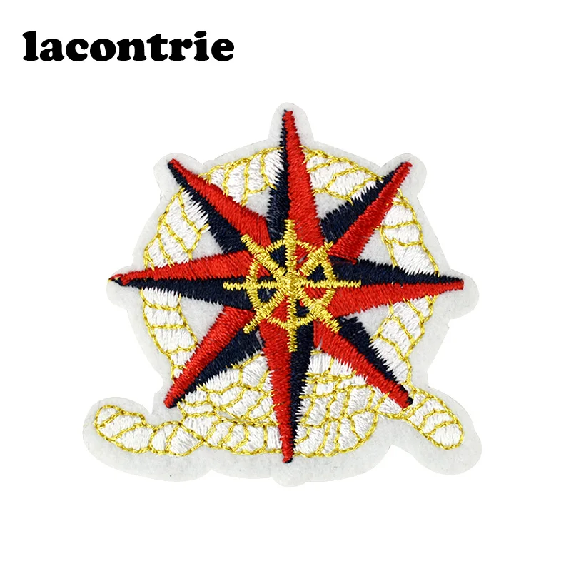 Нашивки с рулем для одежды железные на заплатках diy навигация вышитая нашивка