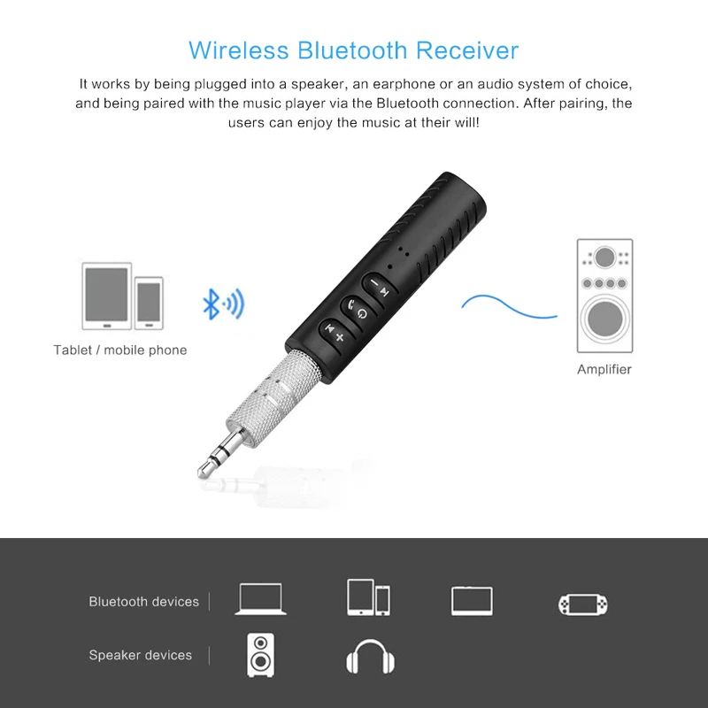 Универсальный аудиоприемник с разъемом 3 5 мм и поддержкой Bluetooth 4 2 | Электроника