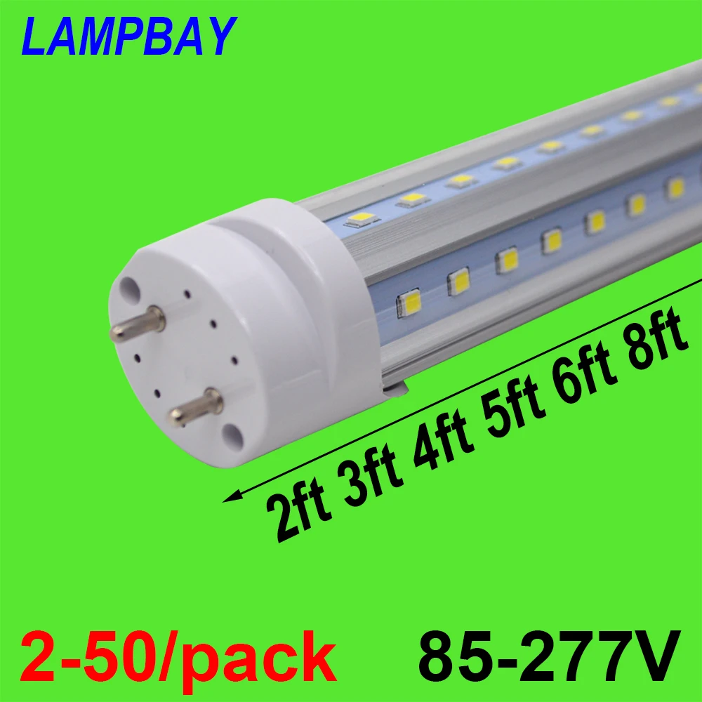 2 50 в упаковке светодиодные трубчатые лампы 2/3/4/5/6 футов|led tube|t8 g13g13 t8 |
