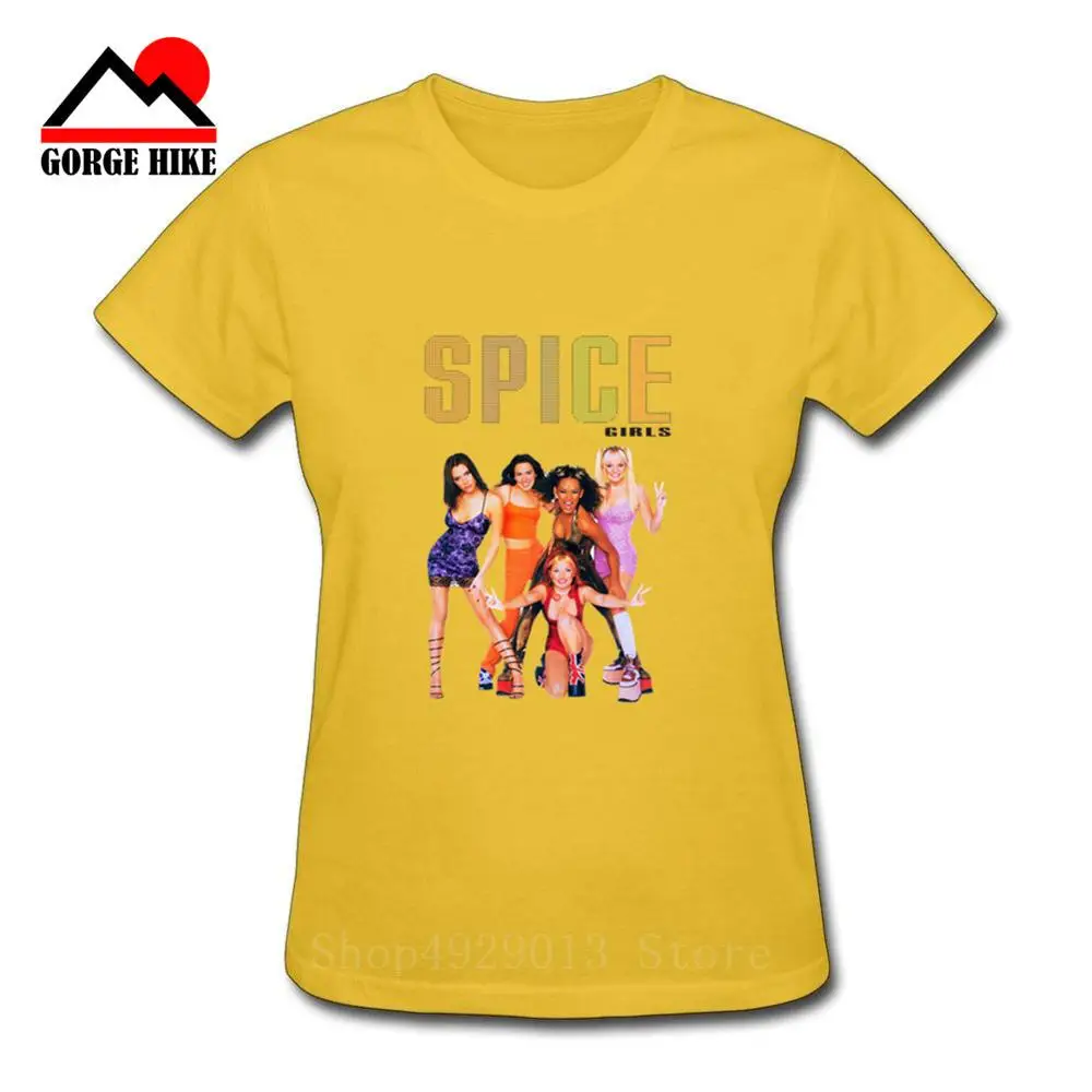 Женская футболка с принтом в стиле Харадзюку Белая Летняя Spice Girls 90s 2019|Футболки| |