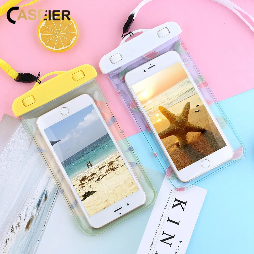 Универсальная водонепроницаемая сумка CASEIER для iPhone 7 8 6 6s Plus X 5 5S SE 30 м чехол Samsung S9 S8