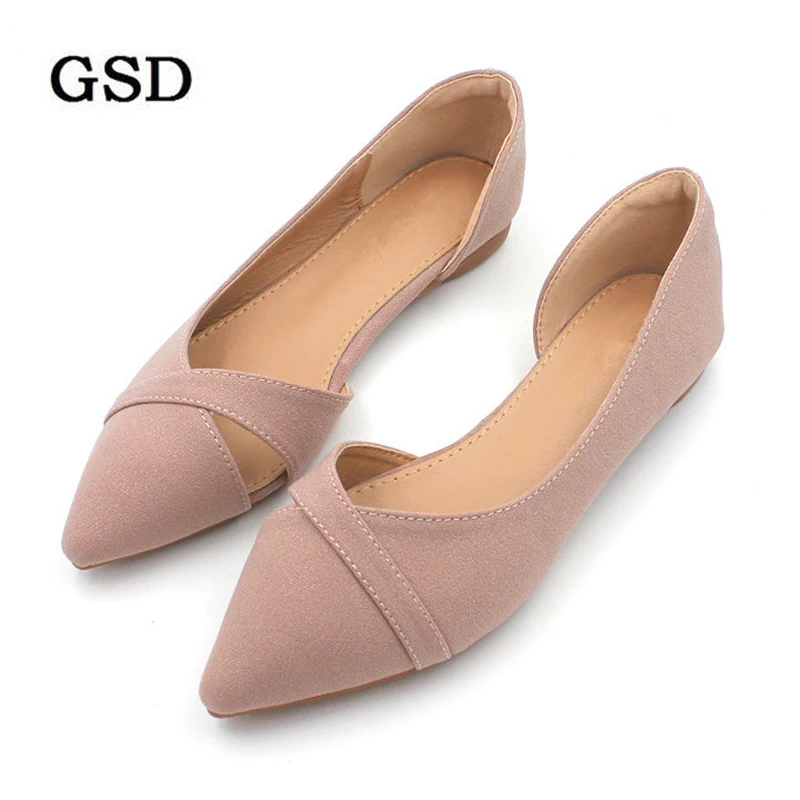 

Женские однотонные замшевые туфли на плоской подошве, с острым носком, большие размеры 41 42 43 44