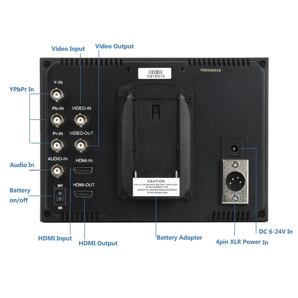 Feelworld FW709 Портативный 7 &quotIPS экран на камере поле HD монитор для FS7 A7RII A7SII A7R A7S GH4 5D mark