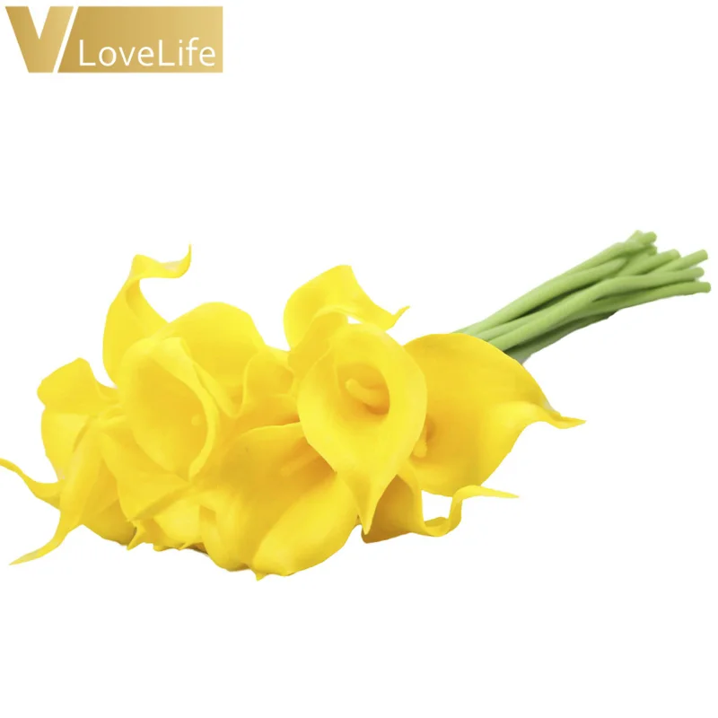 10 шт. Искусственные цветы Calla Lily PE Foam букет для украшения свадьбы подарок на день