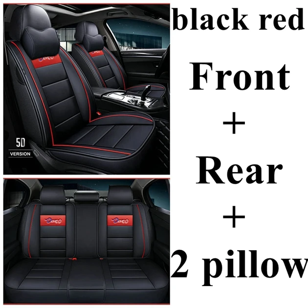 black red comfort Автокресло Обложка для Audi a1 a3 a4 a5 a6 a7 a8 a4L a6L q2 q3 q5 q7 a4 b8 a4 b6 a3 8 p a4 b7 a6 c6 Alfa Romeo 159 Lada granta Веста - Название цвета: black red comfort