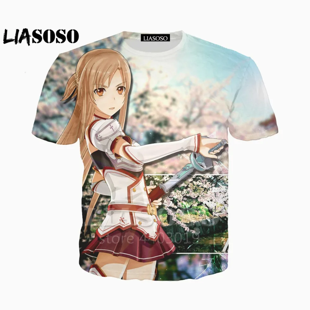 LIASOSO Последние Дизайн обувь с рисунком из аниме футболка мастера меча онлайн