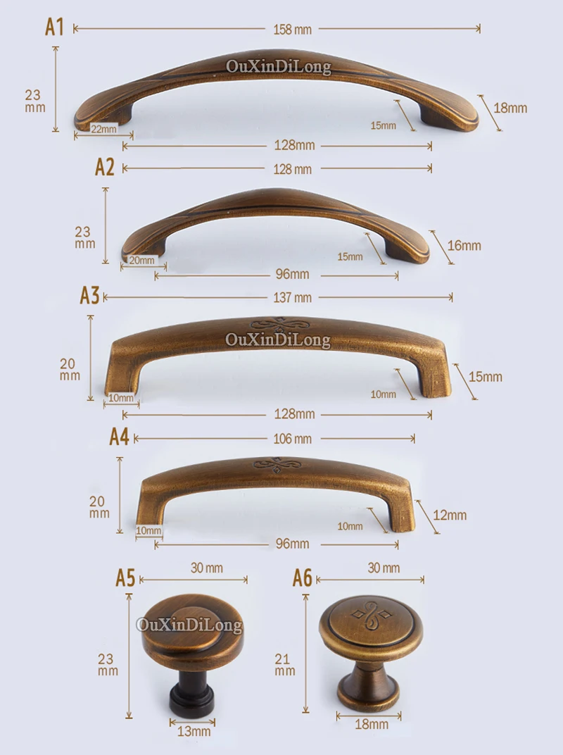 

Retro Vintage 20PCS European Antique Kitchen Door Furniture Handles Cupboard Wardrobe Drawer Wine Cabinet Pulls Handles & Knobs