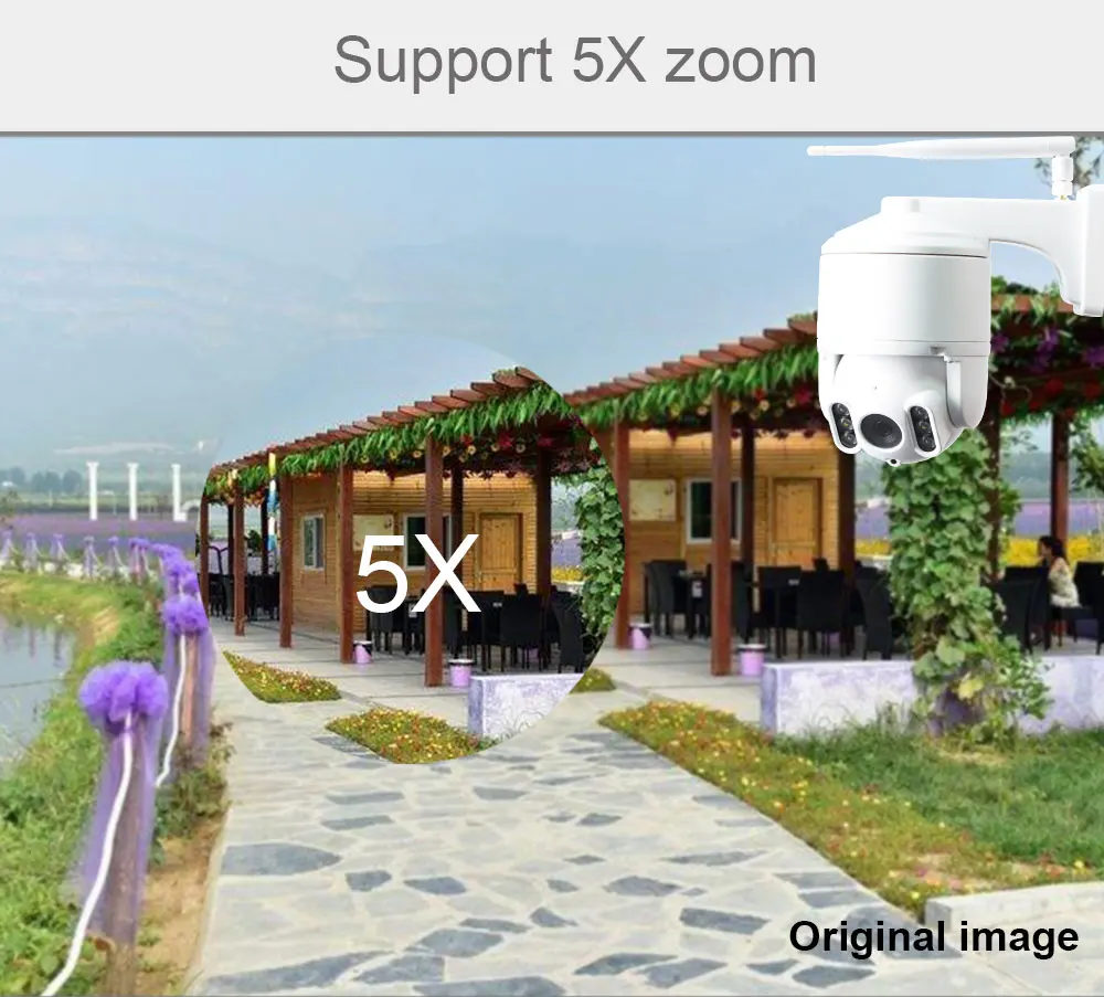 Уличная камера 1080P WiFi ip безопасности умная Водонепроницаемая PTZ 360 панорамная