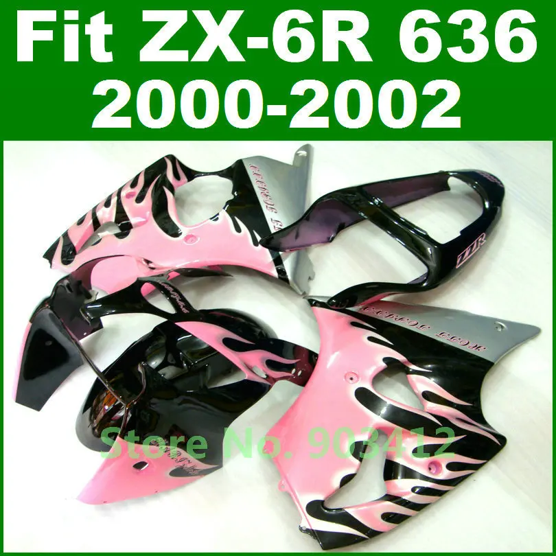 

Body kits for Kawasaki Ninja ZX6R fairing 2000 2001 2002 636 fairings kit 00 01 02 ZX636 G18K free customize bodywork