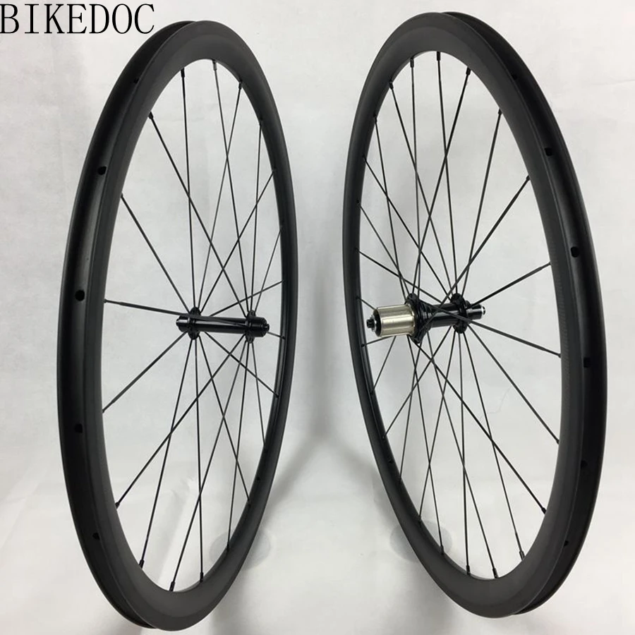 700c*23mm width high end carbon wheels 38mm tubular and clincher wheelset 3k/ud available bicycle wheel | Спорт и развлечения