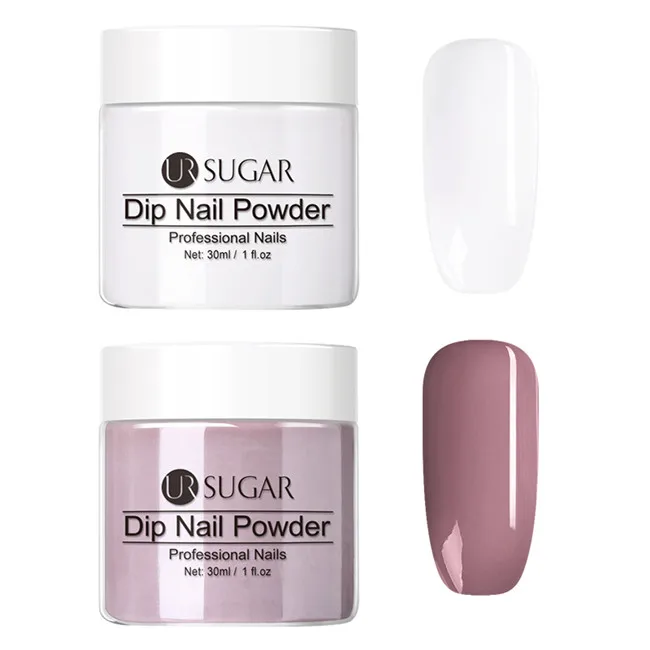 2Pcs Set 3 Ur Sugar 30 мл голографические окунания порошки для ногтей градиент Dip блеск французский порошок украшения натуральный сухой без лампы - Цвет: 2Pcs Set 3