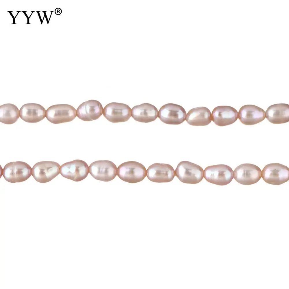 YYW High Quality Cultured Rice Freshwater Pearl Beads Natural Purple 3-4mm Approx 0.8mm Sold Per 15.3 Inch Strand | Украшения и