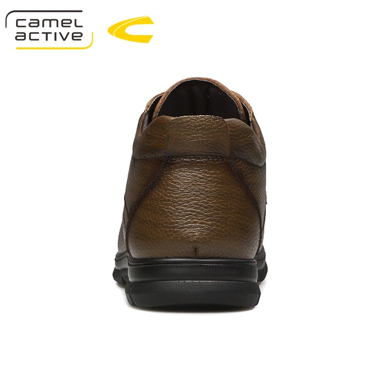 Мужские зимние ботинки Camel Active Черные Теплые ботильоны из натуральной кожи на