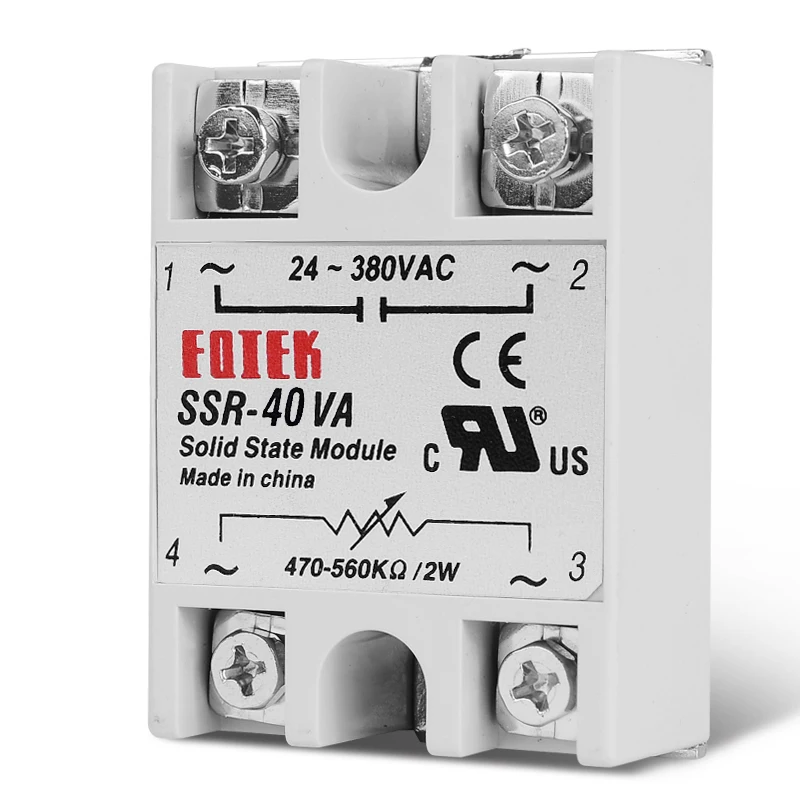 Однофазный регулятор напряжения SSR 40VA 24 380VAC 40A Регулируемый стабилизатор питания