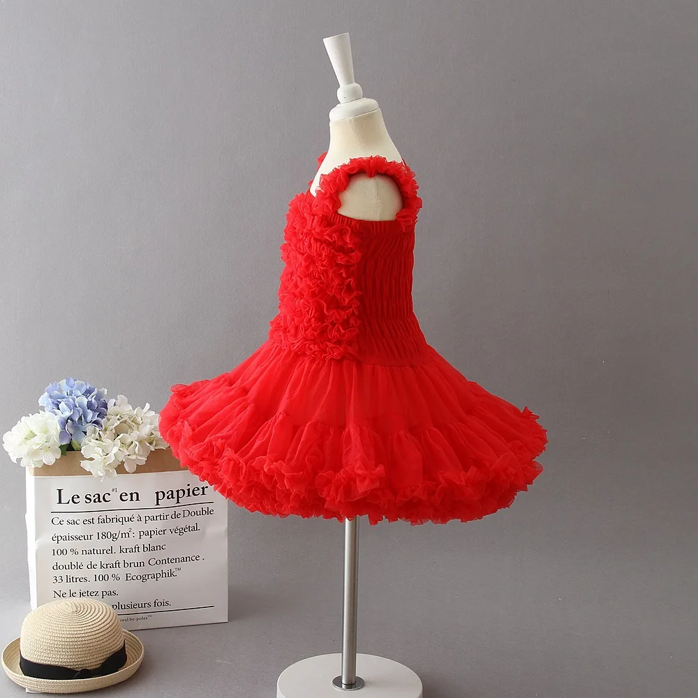 Red Tutu Girl Dress Pink Layered Ballet Puffy Angel Birthday Vestidos 2020 Kid Clothes 2 3 4 6 8 10 12 Year Old 184089 | Детская одежда