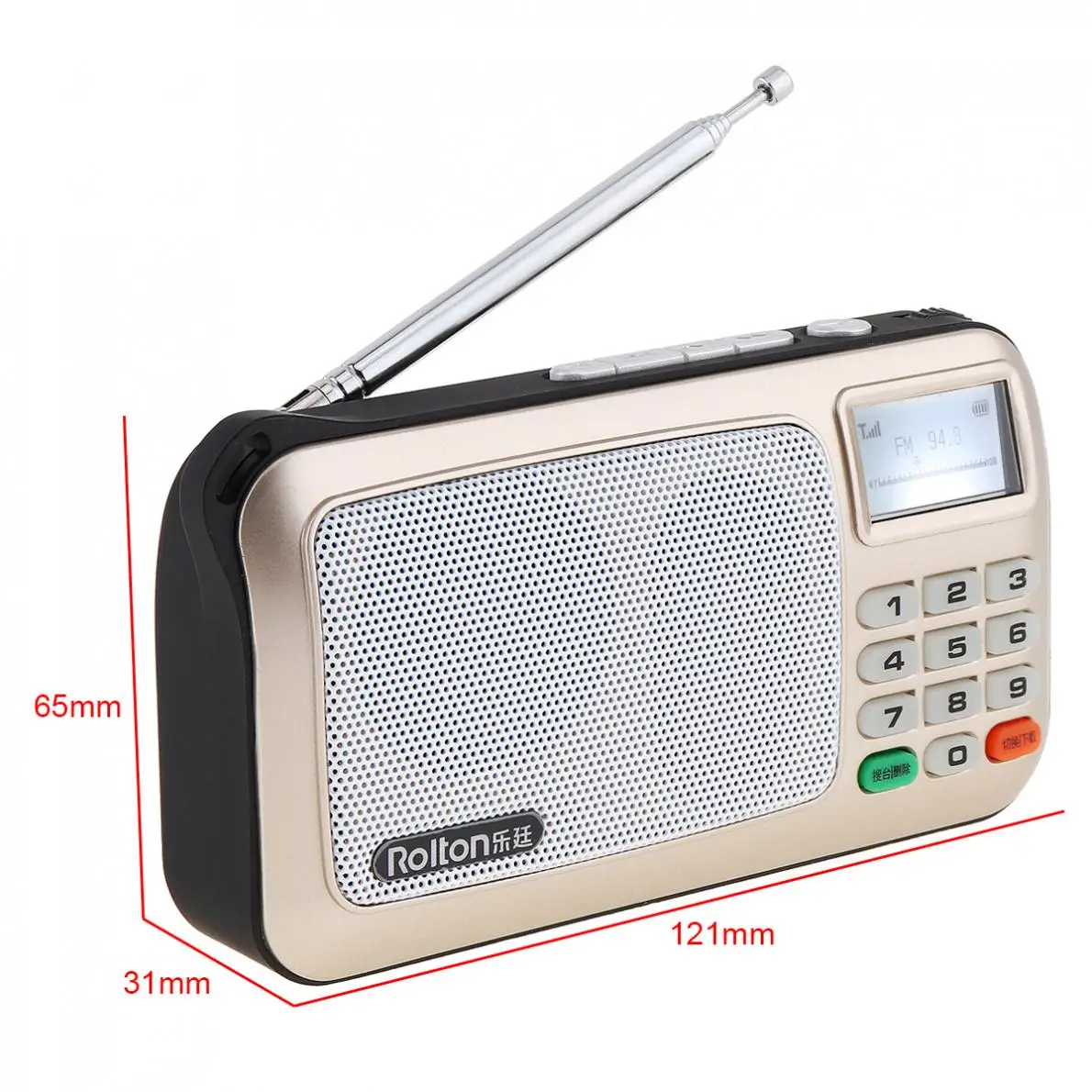 Портативное мини радио Rolton глобальная FM портативное am fm radyo музыкальный плеер