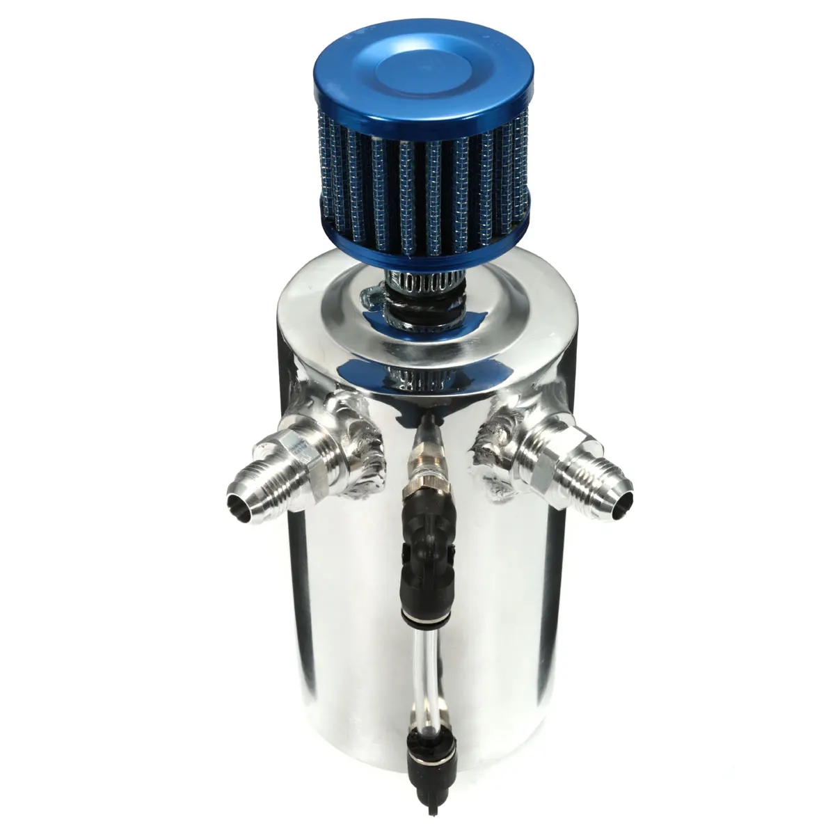 0.5L Черный Синий Серебряный Красный маслоуловитель БАК резервуар Сапун синий фильтр сплав гоночный автомобиль двигатель AN6