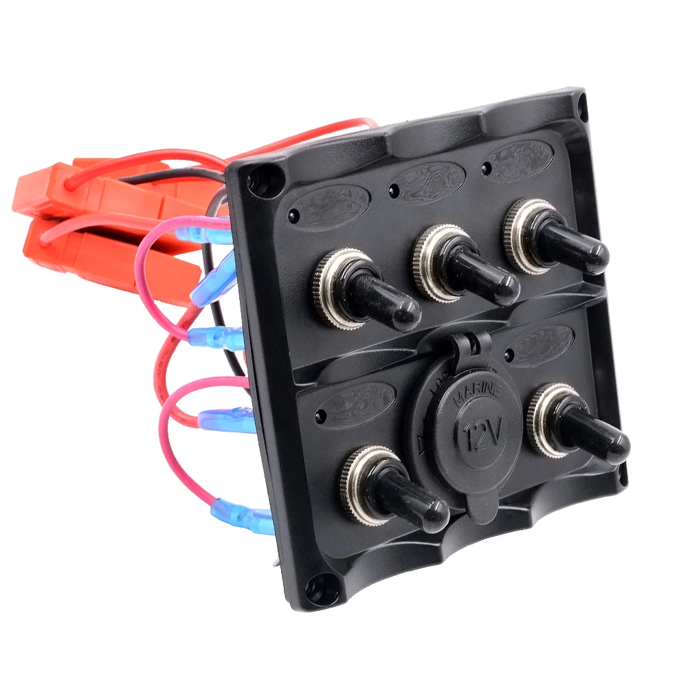 Marine Switch Panel 6Gang Splashproof Toggle LED Back Indicator Light 12/24 Volt | Автомобили и мотоциклы