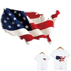 2 шт.лот, нашивка с американским флагом, аппликации для глажки одежды, нашивки в полоску для одежды