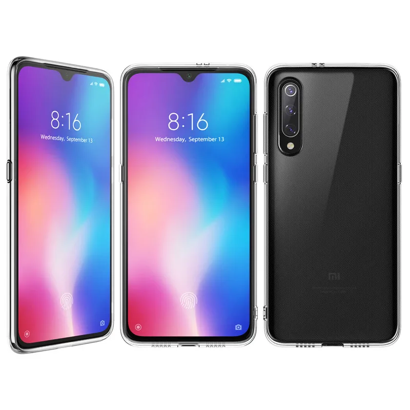 Для Xiaomi mi 9 чехол SE Ультратонкий Прозрачный мягкий ТПУ амортизирующая гибкая