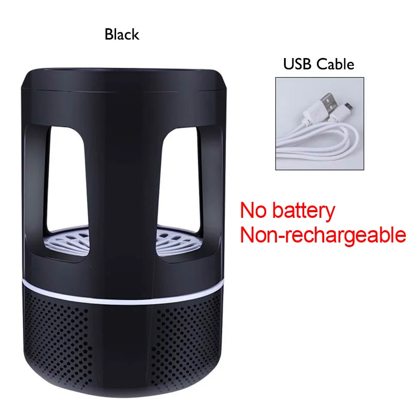 1pcs no plug battery Лампа-убийца от комаров перезаряжаемая электрическая лампа-убийца насекомых Muggen Zapper USB светильник для кемпинга в помещении и на открытом воздухе антимоскитная лампа - Цвет: 1pcs no plug battery