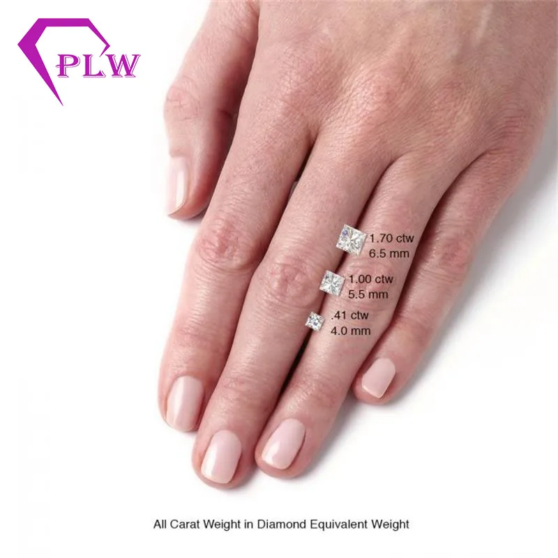 Принцесса разрезанный Муассанит 0 35 карат 3 5*3 5 мм отлично VVS GH цвет для кольцо