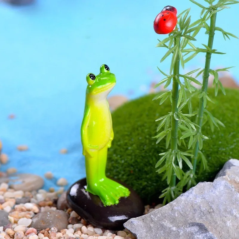 Лягушка Мини животное Miniatura кукольный домик бонсай для сада и дома украшение