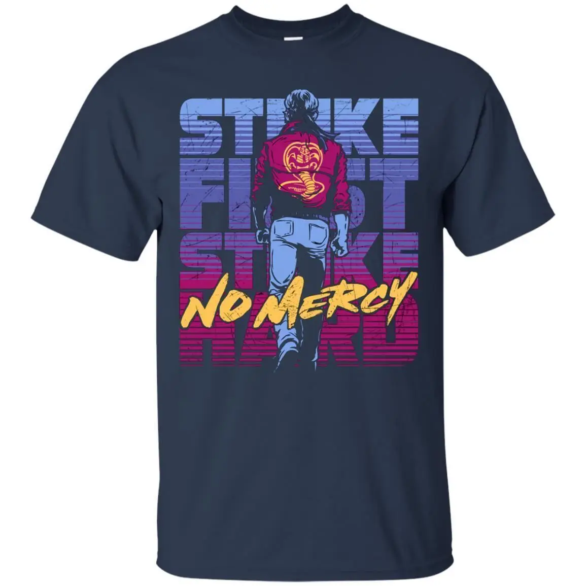 Забавная футболка с Кобра Kai Men'S унисекс короткими рукавами и надписью No Mercy The