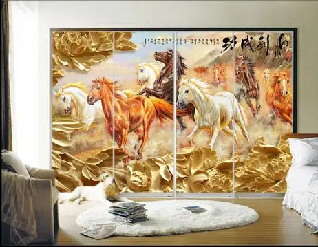 Пользовательские фото обои 3d настенные фрески из массива дерева пион успех