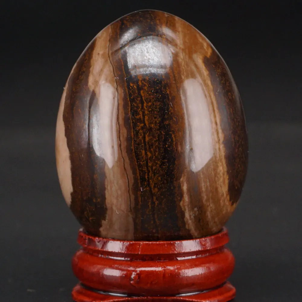 Chocolate Jasper Природный драгоценный камень кристалл рейки лечебная Сфера Йони массаж яйцо коллекция домашнего декора - Цвет: Chocolate Jasper