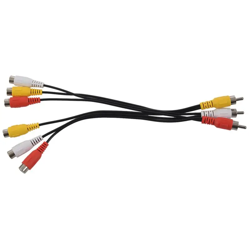 1 шт. 3 RCA папа на 6 Женский сплиттер Розетка аудио видео кабель AV адаптер|Кабели HDMI|