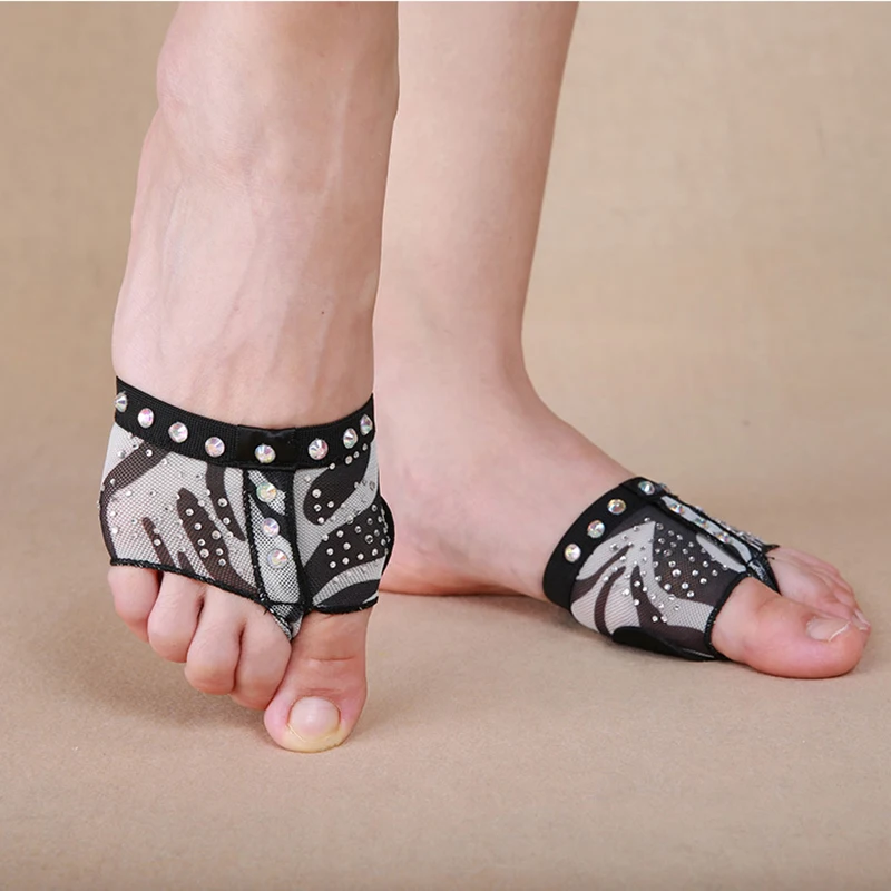 women belly shoes flat power mesh modern foot pads leopard lyrical zebra printing dance footundeez for dancing |