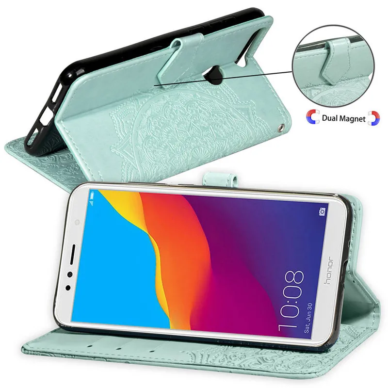 Honor 7C чехол Honor 7C AUM-L41 чехол 5,7 кожаный флип-чехол для телефона для huawei Honor 7C 7 C Honor7C чехол, Российская версия крышка