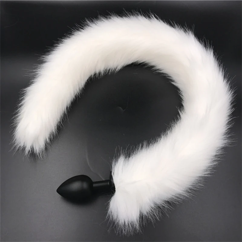 Anal Plug Tails Faux Fox Tail 3 Size Butt White Plush Metal Masturbator Anus Dilator Sex Toys for Couples H8-1-117D | Красота и